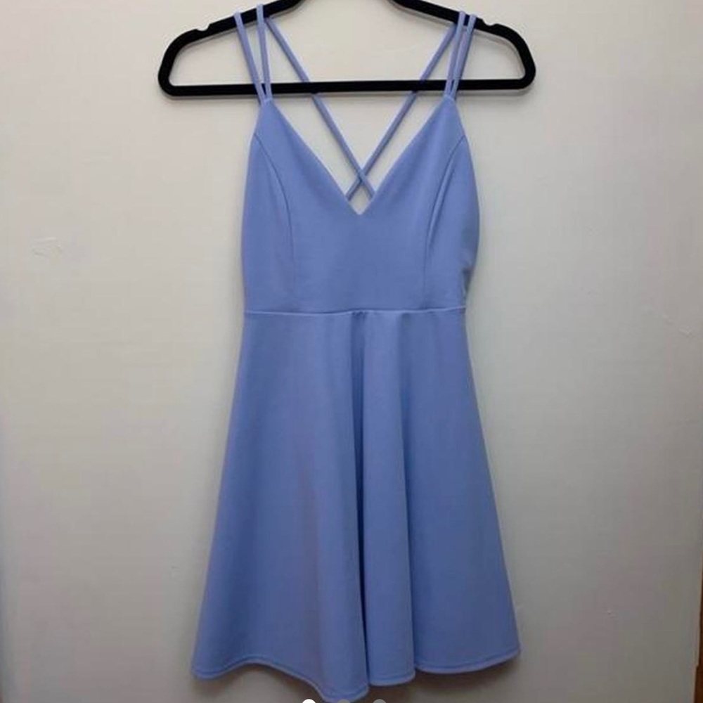 Blue Cross Back Dress